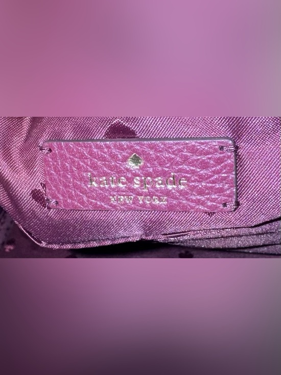 Kate Spade Burgundy Pebbled Leather Backpack with Front Zip Pocket NWT